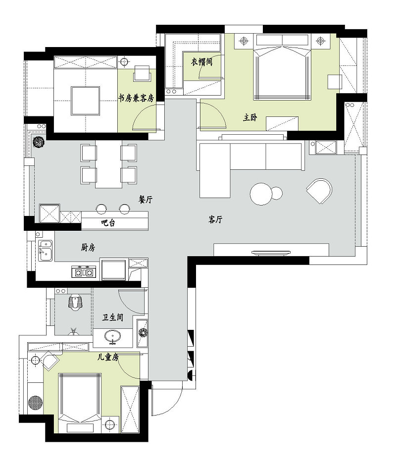 東湖城現(xiàn)代簡(jiǎn)約風(fēng)格裝修效果圖