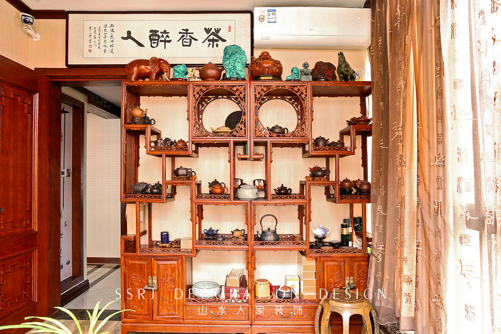 新華聯(lián)青年城復式樓新中式風格裝修效果圖